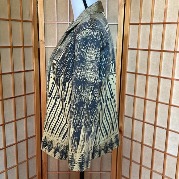 Nancy Bolen Jacket City Girl Jacket Boxy Cropped Abstract Retro Jacket - Picture 2 of 12